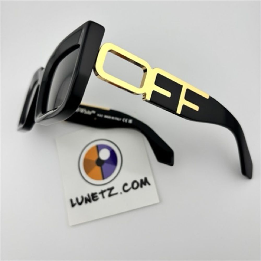 Off-White Boston Black and Gold Sunglasses